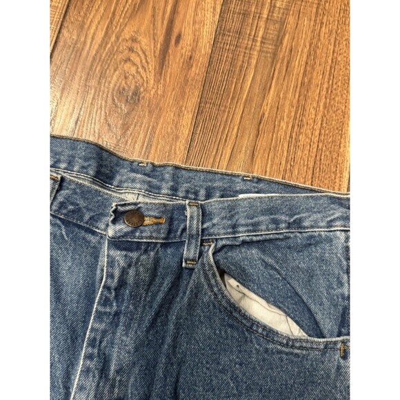 Wrangler Rustler Men's Regular Fit Jeans Size 34x27 Dark Blue Denim - Picture 2 of 7